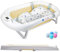 Bañera Plegable Bebé Con Cojín De Baño Antideslizante - bañera Bebe Plegable Con Termómetro - Asiento Bañera Bebe - Desde El Nacimiento Hasta Los 3 Años - Regalos De Nacimiento (APRICOSA)