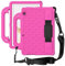 Funda para niños para Huawei MediaPad T3 10 9.6 pulgadas, Fundas para Tablet, patrón de diamantes de espuma EVA, correa de hombro de mano, funda protectora ligera a prueba de golpes, rosa