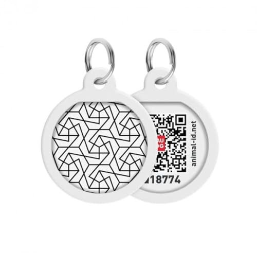 COFI 1453 Pet ID Tag für Hund Katze mit QR Passport Global Suchsystem von verlorenen Haustieren Digital ID Hund Tag Water Lelies