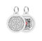 COFI 1453 Pet ID Tag für Hund Katze mit QR Passport Global Suchsystem von verlorenen Haustieren Digital ID Hund Tag Water Lelies