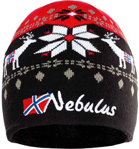 Nebulus Unisex Mütze Infinity, warme, kuschelige Mütze, Beanie im Norweger-Style, rot - OneSize