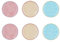 Björn, Collection Pattern, Lot de 6 Assiettes à Dessert en Porcelaine, Bleu Clair/Rouge/Jaune - Compatible Micro-ondes et Lave-vaisselle