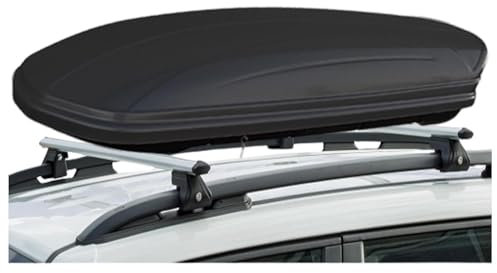 Dachbox VDPMAA320 320 Liter abschließbar schwarz matt + Alu Relingträger VDP CRV120O kompatibel mit Cupra Formentor 5 Türer ab 2020 offene Reling