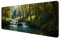 Dynippy Dünnes erweitertes Gaming-Mauspad (80 x 30 x 0,2 cm) mit genähten Kanten, große, lange XXL-Tastatur und Mauspad, Schreibtischunterlage für Gaming Büro & Zuhause – Wald