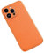 LXURY Leder Hülle für iPhone 15 Pro Max/15 Pro/15 Plus/15, Ultradünne Galvanisierte Handyhülle Screen Kamera Schutz Hochwertige Hülle,Orange,15