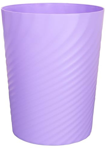UUJOLY Petite poubelle en plastique pour salles de bains, buanderie, cuisines, bureaux, chambres d'enfants, dortoirs, (violet taro, 5 l)