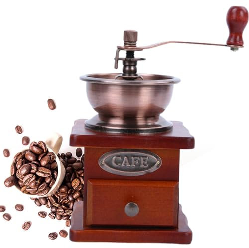 Moulin à café 17 ml durable facile à utiliser classique manuel à manivelle machine à grains en bois pour la maison moulin à café
