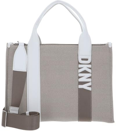 DKNY Women's Holly Medium Tote, Natural/White