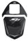 IRIDEA DESIGN Adesivo 3D sportello serbatoio nero 3D resinato compatibile con HONDA SH 150 2020-2023