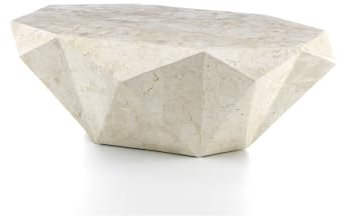 Mondo Viro Couchtisch aus Fossilstein Diamonds (Weiß, Medium)