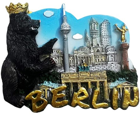 MUYU Craft Kühlschrankmagnet Berlin Deutschland Reise Souvenir Kühlschrank Dekoration Magnetaufkleber Handbemalte Bastelkollektion, DGBLASJKCCJSCZT0T