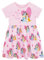 BlueY Vestito Bingo Vestito Estivo Ragazza | Glitter Abiti da Bambina | Cotone Abbigliamento Ragazza | Rosa 4-5 Anni