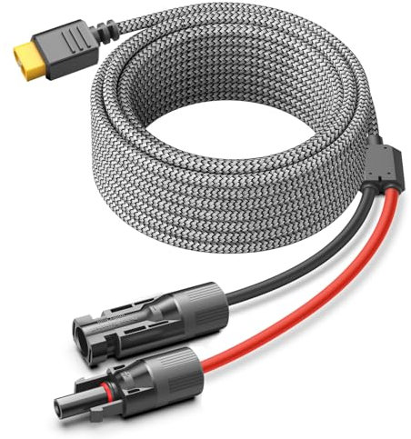 KFD Solarkabel Solarladekabel Solarstecker auf XT60 für EF Ecoflow Delta 2 Pro Max River Solarpanel Charging Cable Verlängerungskabel ALLPOWERS S2000 Pro Tragbare Powerstation & Solar Generator 3,5M