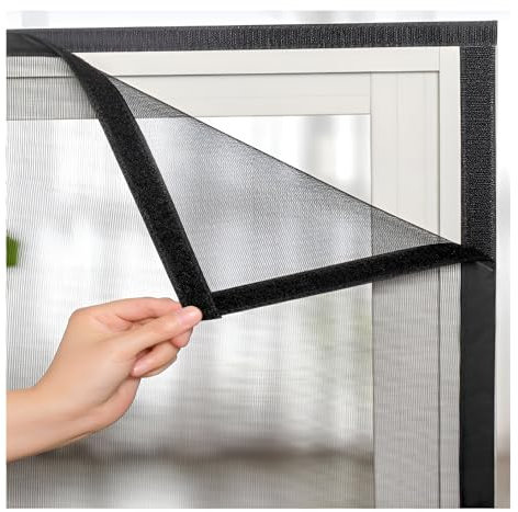 Katzenschutz Fenster Ohne Bohren Edelstahl, Katzennetz für Balkon, Katzensichere Fliegengitter Metall mit Klettband Selbstklebend, Fenstergitter Insektenschutz Fenster, Mückengitter Fenster (Color :