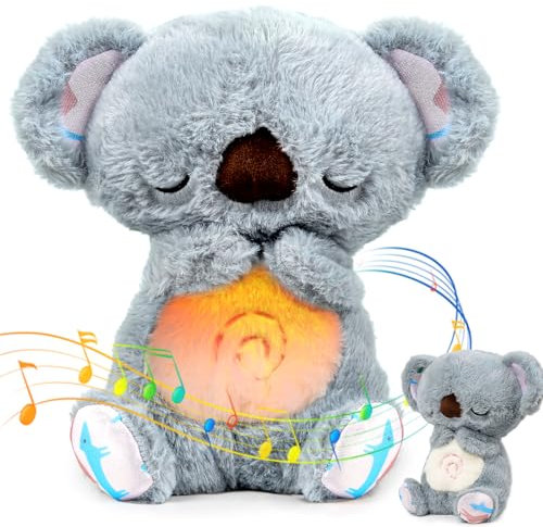 Yizemay Schlummer Otter mit Herzschlag, Schlummer-Koala, Koala Hasen Kuscheltier Baby Spielzeug, Otter Kuscheltier Mit Herzschlag, Babyparty und Neugeborenen Geschenk
