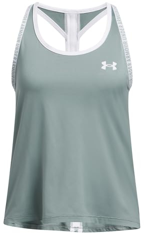 Under Armour Ua Girls Tech Knockout Tank Silica Green / / White YLG