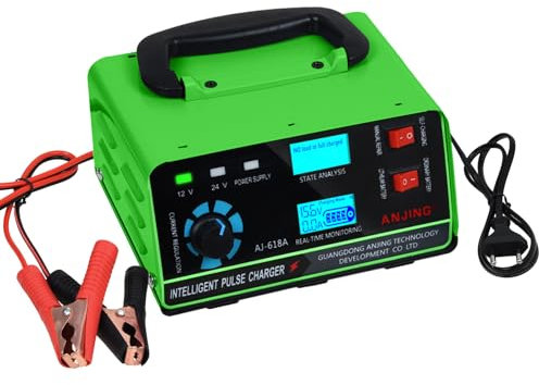 Chargeurs de Batterie, Chargeur de Batterie de Voiture 400W 22A 12V / 24V Chargeur de Batterie de Voiture Voiture Entièrement Automatique Intelligent Convient aux Voitures Motos Voitures Camions
