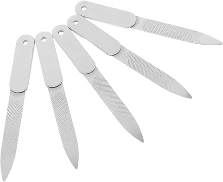 WEKADRIN 5 Stück Nagelfeilen Edelstahl Doppelseitig Geschweißt Nagelpflege Maniküre Pediküre Profi Nail File Unterwegs