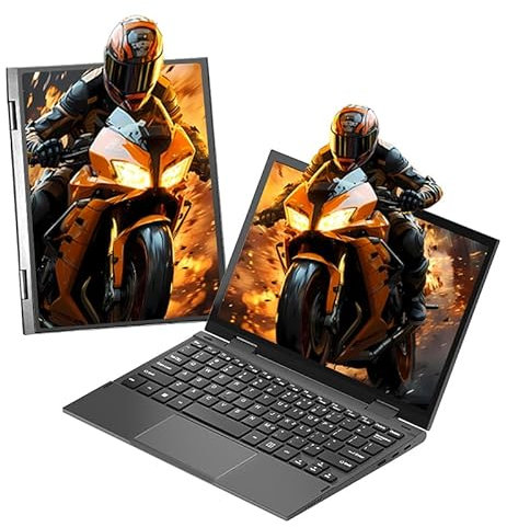 Amita 10.95 2-in-1 Touchscreen Mini Laptop | FHD Display | 12th Gen N95 (Up to 3.4GHz) | 16GB DDR5 RAM | 1TB NVMe SSD,360° Rotating Hinge,Backlit Keyboard | Dual-Band Wi-Fi | Type-C (16+1T)