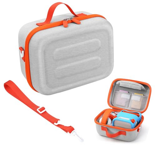 Étui de transport rigide compatible avec Yoto Player (3e génération), haut-parleur Bluetooth, sac de rangement de voyage pour Yoto Audiobook Story Player 3ème génération (gris)