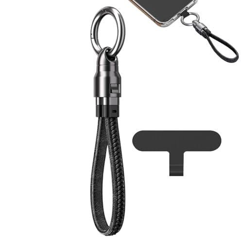 Reflimand USB C Charging Cord Keyrings - PD3.1 240W Fast Charging Cable Keychain,Portable Rotation Design, Lightweight Type-C Double Interface For Women, Men