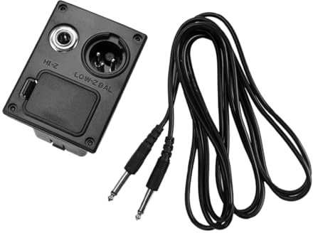 Tofficu Filo della scatola della batteria acustico cavo per chitarra cordone buca del pickup per chitarra acustica pickup equalizzatore per chitarra batteria dei bassi Black