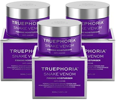 Truephoria Snake Venom Moisturiser Formulated With Snake Venom And Hyaluronic Acid To Reduce The Apperance Of Under-eye Bags And Shadows 3-Pack 50ml