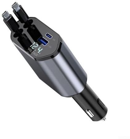 Tidy Up Your Vehicle Interior with Our Innovative Dual Cable Design in This Fast Charging Car Phone Adapter