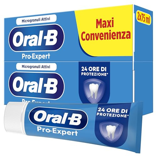 Oral-B Dentifricio Protezione Professionale, Pro-expert 2x75ml | Dentifricio Protezione Professionale, Clinicamente Provato, Sapore Menta Dolce, Confezione da 2 Dentifrici da 75ml