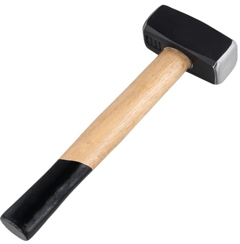 JAPCHET 2lb/1kg Club Hammer with Wood Handle, Lump Hammer for Camping Woodworking Gardening