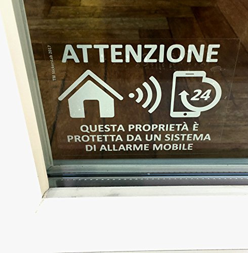StickersLab - 2 PZ Adesivi allarme GPS per proprietà sistema di allarme mobile per interni (4)