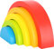 small foot Holzbausteine Regenbogen, Babymotorikspielzeug mit fünf Formen, ideales Greif - und Stapelspiel,10585, 1 Jahr to 99 Jahre