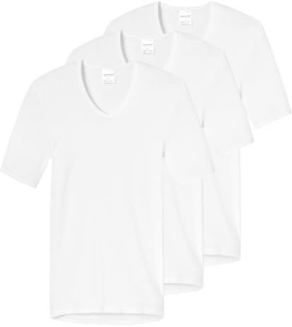 Schiesser 3er Pack Original Classics Feinripp - Herren - Unterhemd/Shirt Kurzarm - Unterwäsche
