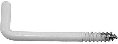 SN-TEC Schraubhaken/Wandhaken/Haken mit Holzgewinde gerade 50mm weiß (10 Stück)