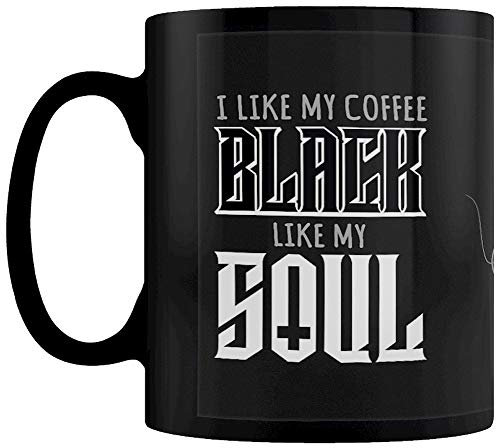 Grindstore I Like My Coffee Black Like My Soul Panel Mug Black