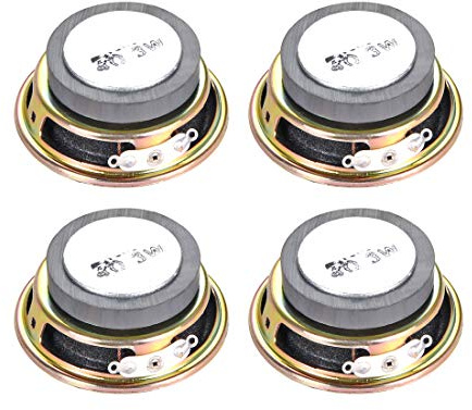 sourcing map 3W 4 Ohm DIY Speaker 50mm Round-shape Replacement Loudspeaker 4pcs