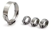 1 Ohr Schlauchschellen Schlauch Klemmen Klemmschellen Ohr Schellen Edelstahl V2A 13,9-16,1 mm 2 Stück