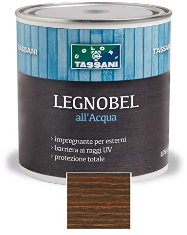 Impregnante per legno ad acqua per esterni ed interni Tassani LEGNOBEL - vari colori - Lt.0,750 (Noce)