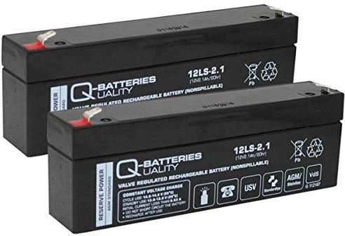 Q-Batteries Ersatzakku für Badewannenlifter und Patientenlifter 24V 2,1Ah (2 x 12V)