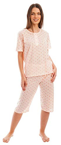i-Smalls Ladies Spots Big Love Heart Design 3/4 Pyjama & Short Sleeve Lounger Set