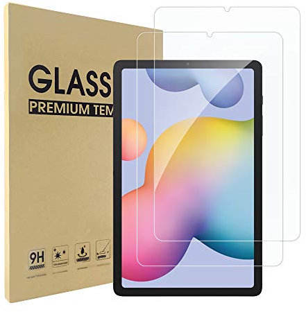 Simpeak 2-Packs Cristal Templado Compatible para Samsung Galaxy Tab S6 Lite 2022/2020, Protector de Pantalla de Cristal Templado Premium Complet Bubble Free/HD/Anti-Huella
