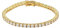 Gold Gala Bracciale Tennis in Argento 925 con Zirconi Taglio Diamante Placcato Oro Uomo Donna (Gold, 18)