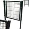 D&L Quadratrohr Gartentor Doppelstabmatten Metall Zaun Pforte 100x100 Schwarz Modern 1 stück