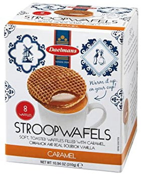 Daelmans Stroopwafels - Jumbo Caramel Wafers - 310 gram per Cube Box - Authentic Dutch Caramel Waffle - Stroopwaffels