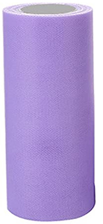 Anawakia Tüll RolleTüllband Tüll Dekostoff Tischband Dekoband Tüllnetz für Kleidung Deko Hochzeit Party (Helles Lila)