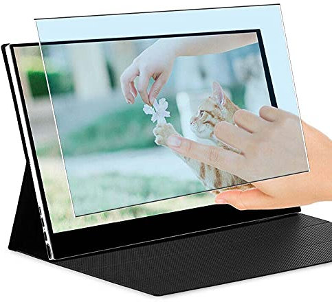 Vaxson Anti Blaulicht Panzerglasfolie, kompatibel mit Eyoyo Monitor EM15W 15.6 Sichtbarer Bereich, Panzerglas Displayschutzfolie [NICHT Hülle Case ]