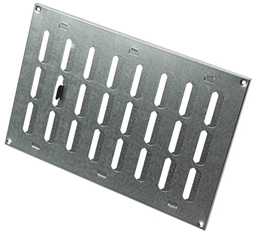 300x200mm Galvanisé Métal Grille de Ventilation - Réglable Grill D'aération - Lames Réglables