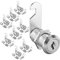 inBovoga 8 Pack Schrankschlösser mit Schlüsseln, 1-1/8 Cam Lock gleichschließend, sichere Dateien Schubladen Mailbox RV ToolBox Lock Ersatzschlösser, Zinklegierung
