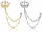 Adramata 2PCS Broche Épinglette Chaîne pour Hommes, Couronne Broche Costume, Hommes Costume Accessoires pour Hommes, Broche Épinglette Chaîne pour Cadeau de fête des pères