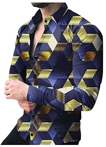 LAOSU Hemd Herren Kurzarm Geburtstag Doppelkragen Hochzeit Blumen Rundkragen Lustige Hemdgröße L Ärmelloses Pegador Federn Piratenhemd Pinkes 5XL Braunes Nadelstreifen Bär Dunkelblaues Lässige